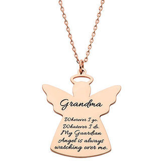 Personalized Memorial Angel Necklace