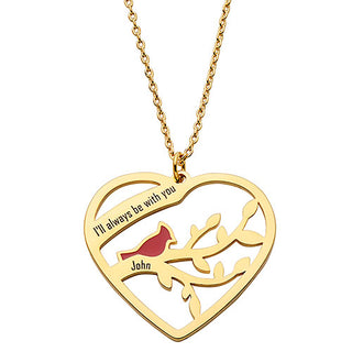 Always With You Cardinal Heart Necklace