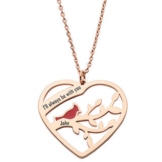 Always With You Cardinal Heart Necklace