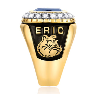 Men's 14K Gold Plated CZ Encrusted Class Ring