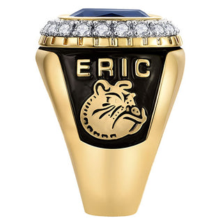 Men's 14K Gold Plated CZ Encrusted Class Ring