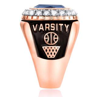 Men's 14K Rose Gold Plated CZ Encrusted Class Ring