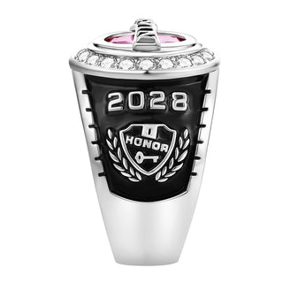 Men's Traditional CZ Oval Stone Personalized Top Class Ring