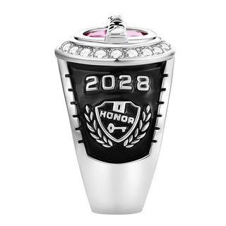 Women's Traditional CZ Oval Stone Personalized Top Class Ring