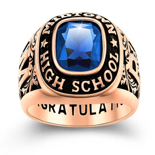 Men's 14K Rose Gold Plated CELEBRIUM Large Traditional Class Ring