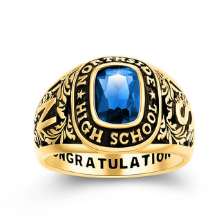 Women's 14K Gold Plated CELEBRIUM Large Traditional Class Ring