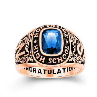 Women's  14K Rose Gold Plated CELEBRIUM Large Traditional Class Ring