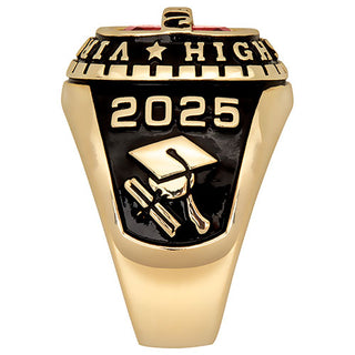 Men's 14K Gold Plated Personalized-Top Traditional Class Ring