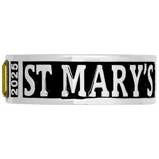 Ladies' Silver Plated Decorated Band Class Ring