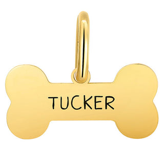 Stainless Steel Personalized Engraved Cut-out Bone Pet Tag