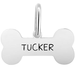 Stainless Steel Personalized Engraved Cut-out Bone Pet Tag