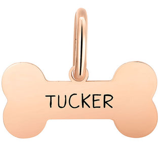 Stainless Steel Personalized Engraved Cut-out Bone Pet Tag