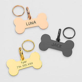 Stainless Steel Personalized Engraved Cut-out Bone Pet Tag