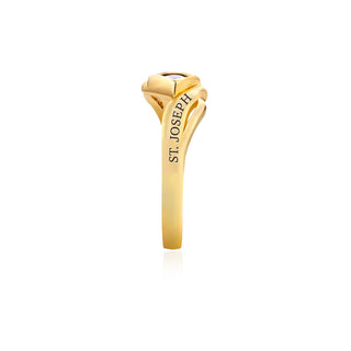 Gold over Sterling Women's Bypass Princess Cut Birthstone Fashion Class Ring