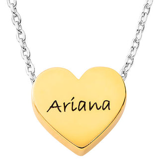 Petite Engraved Heart Necklace