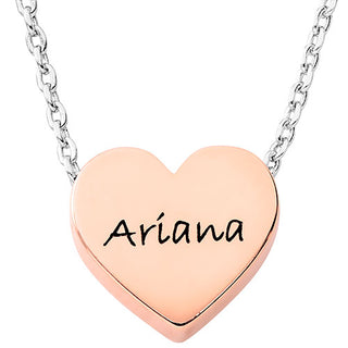 Petite Engraved Heart Necklace