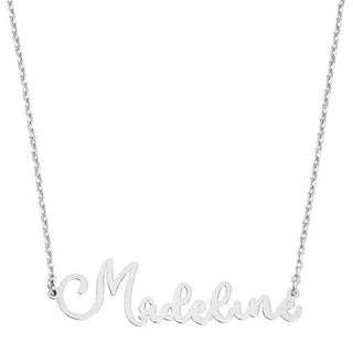 Sterling Silver Fancy Script Name Necklace