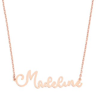 Sterling Silver Fancy Script Name Necklace