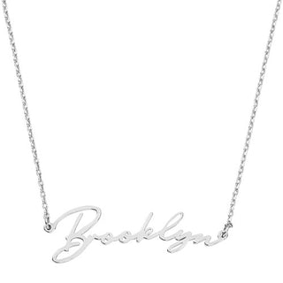 Sterling Silver Handwritten Script Name Necklace