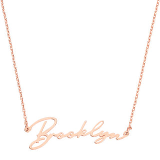 Sterling Silver Handwritten Script Name Necklace