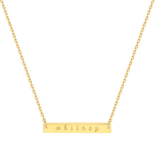 Silver Plated  Mini Bar Name Necklace