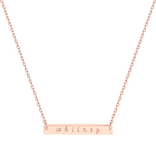 Sterling Silver Mini Bar Name Necklace