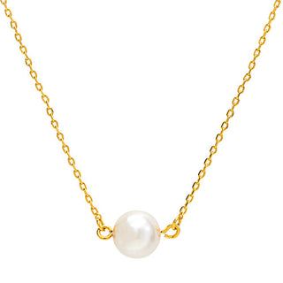 Birthstone Pearl Station Necklace