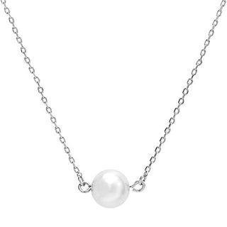 Birthstone Pearl Station Necklace