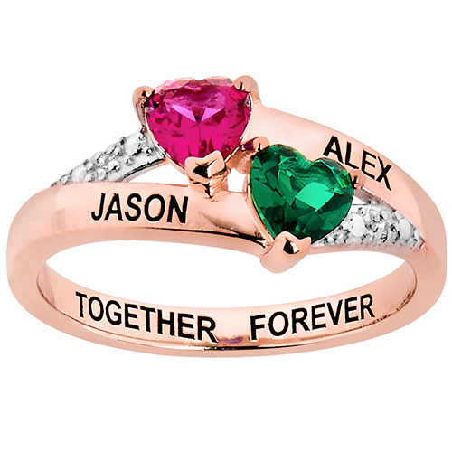 Couples Birthstone Ring Limoges Jewelry