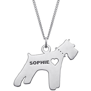 Silver Plated Schnauzer Silhouette Necklace