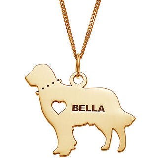 14K Gold Plated Golden Retriever Silhouette Necklace