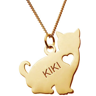 Sitting Cat Silhouette Necklace