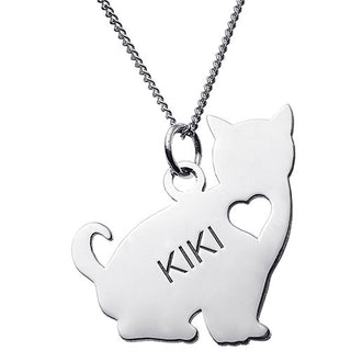 Sitting Cat Silhouette Necklace