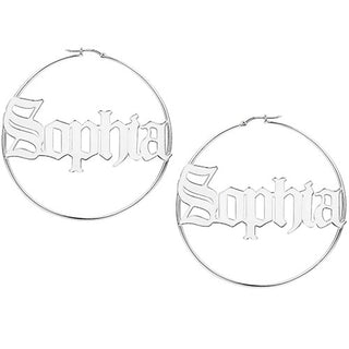 Old English Name Hoop - Oversized