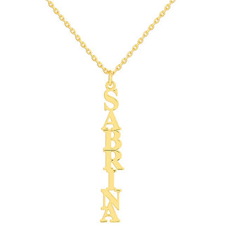 Uppercase Vertical Name Necklace