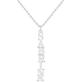 Uppercase Vertical Name Necklace