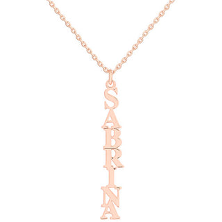 Uppercase Vertical Name Necklace