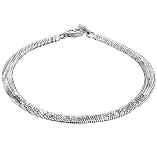 Engraved Herringbone Bracelet 8.5"