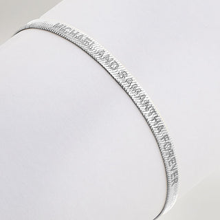 Engraved Herringbone Bracelet 8.5"