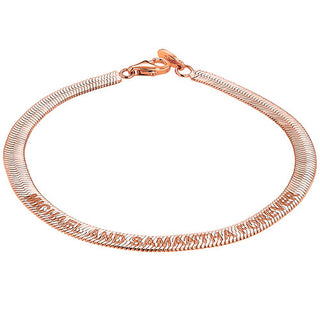 Engraved Herringbone Bracelet 8.5"