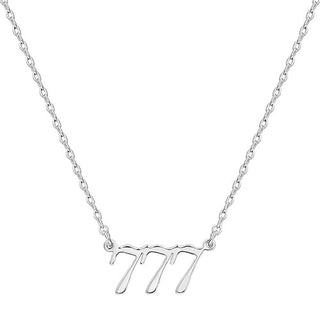 Petite Script Angel Number Necklace