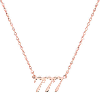 Petite Script Angel Number Necklace