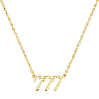 Petite Script Angel Number Necklace