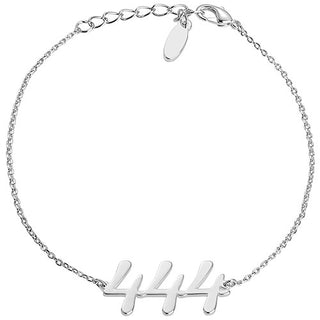Sterling Silver Script Angel Number Bracelet
