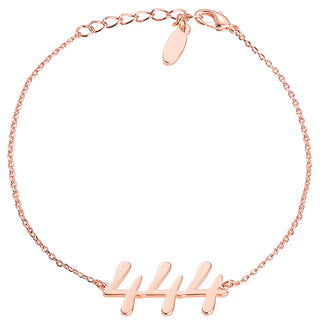 Sterling Silver Script Angel Number Bracelet