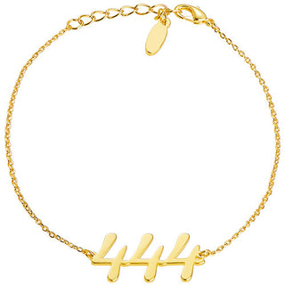 Sterling Silver Script Angel Number Bracelet