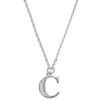 Diamond Accent Initial Charm Necklace