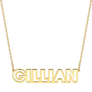 Silver Plated Open Uppercase Name Necklace