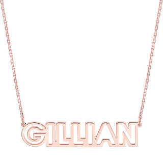 Sterling Silver Open Uppercase Name Necklace
