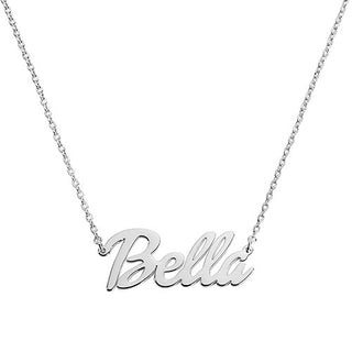 Sterling Silver Small Bold Script Name Necklace